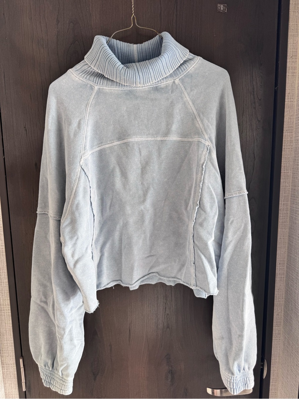 Aerie cropped turtleneck sweatshirt